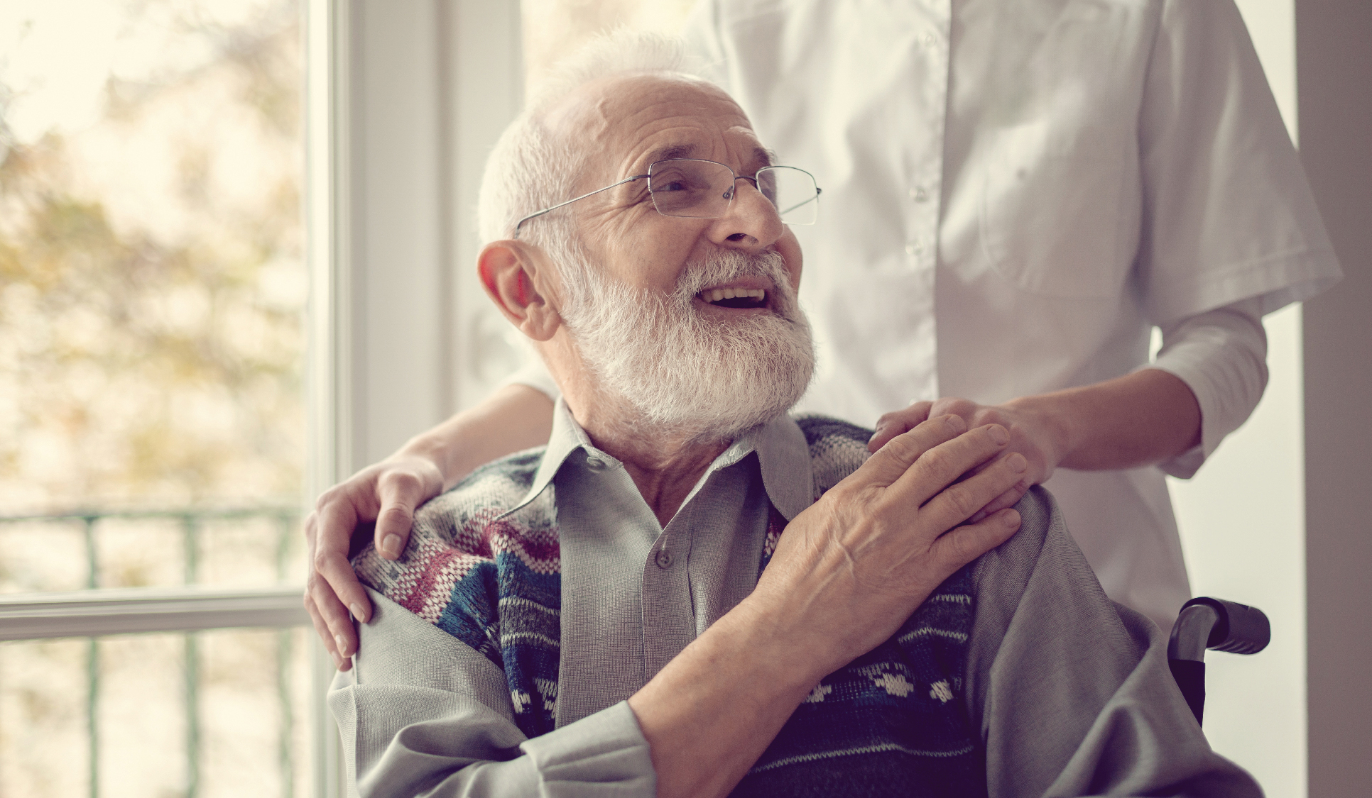 Home Nursing Care Services Assisting Gentleman in Wheelchair