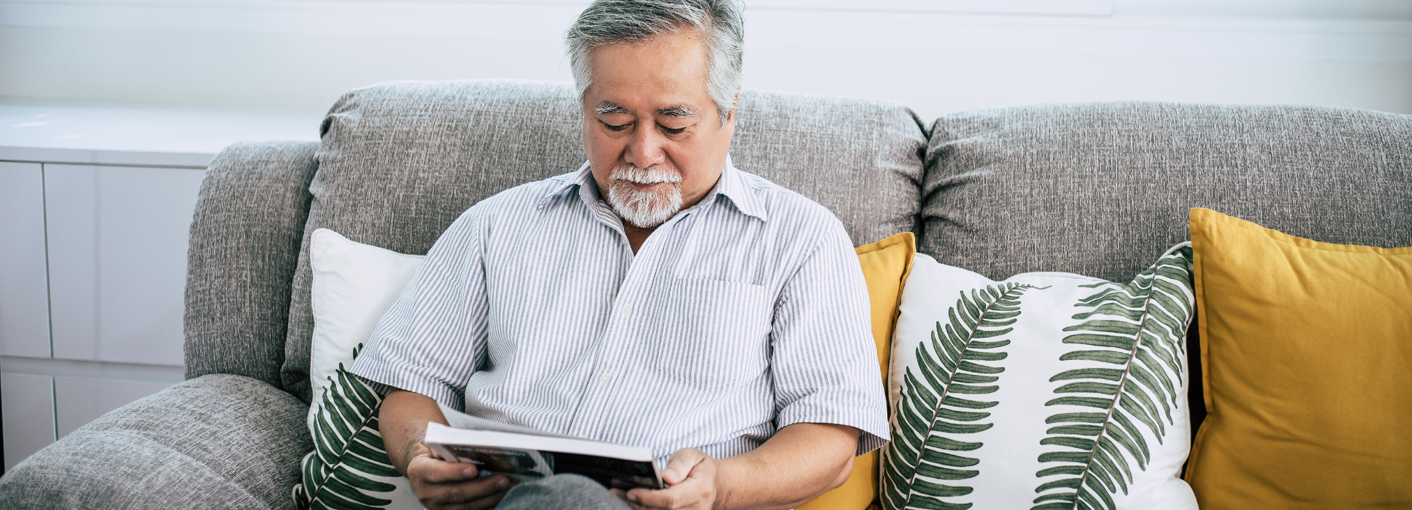 senior relaxing, preparing to read westminster at home reviews